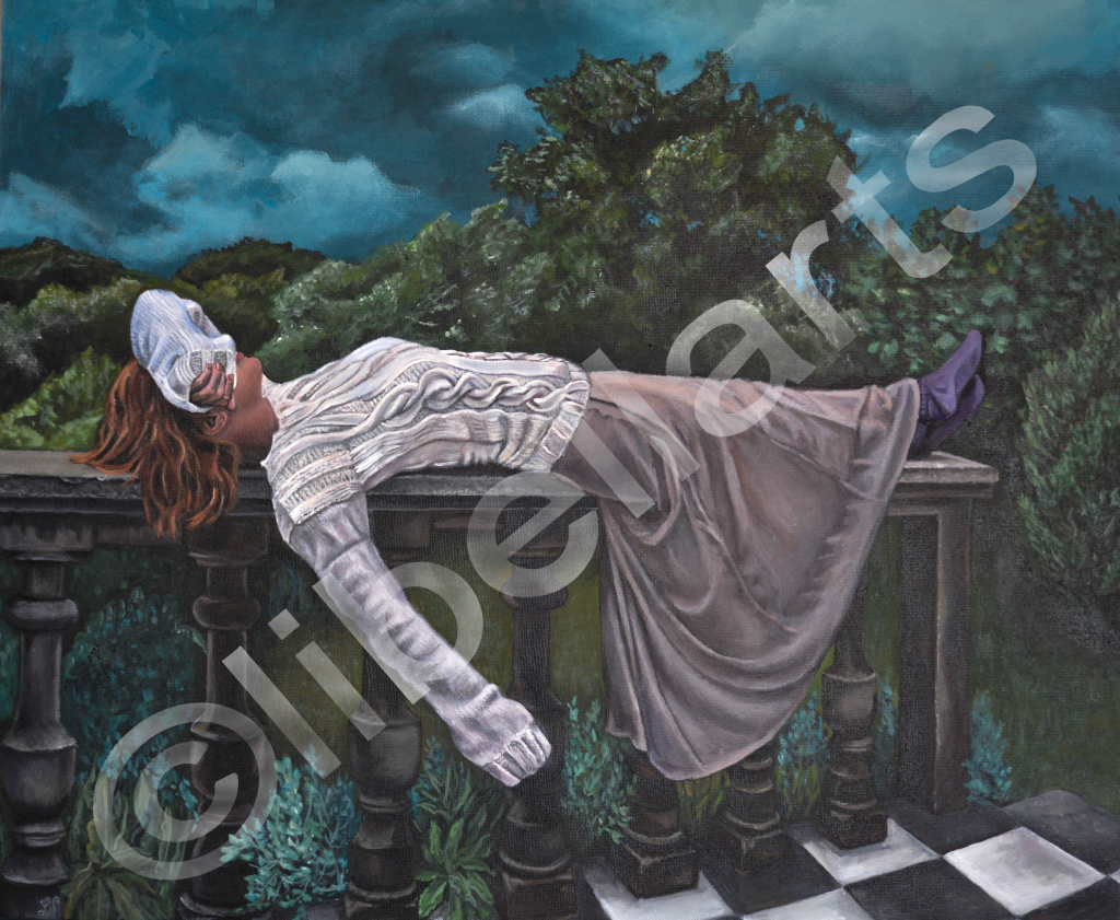 'The clam before the storm', Akryl auf Leinwand.